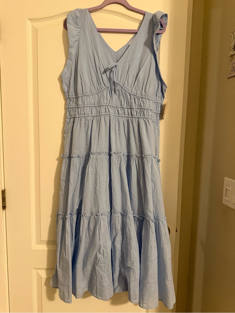 Kohl's Light Blue Tiered V-Neck Sundress for women
